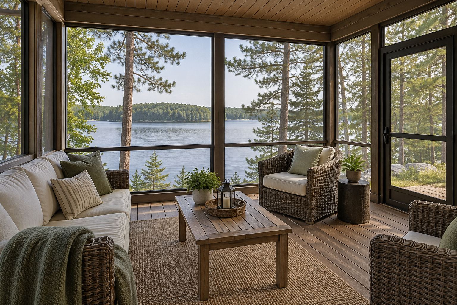 A cozy Minneapolis living room, illustrative